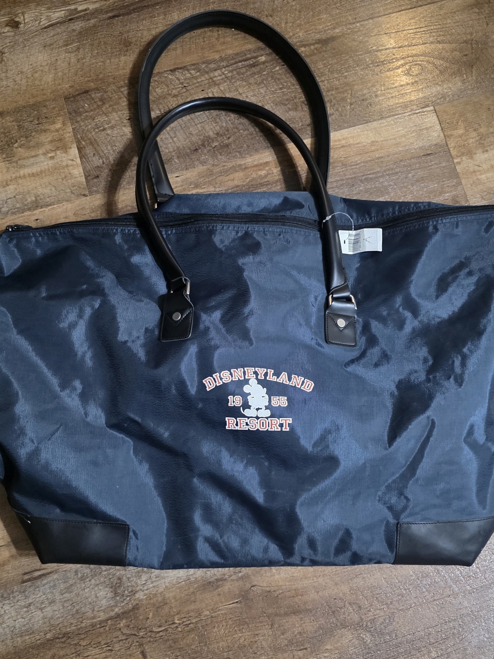NWT Disneyland Navy Duffel Bag with Black Handles